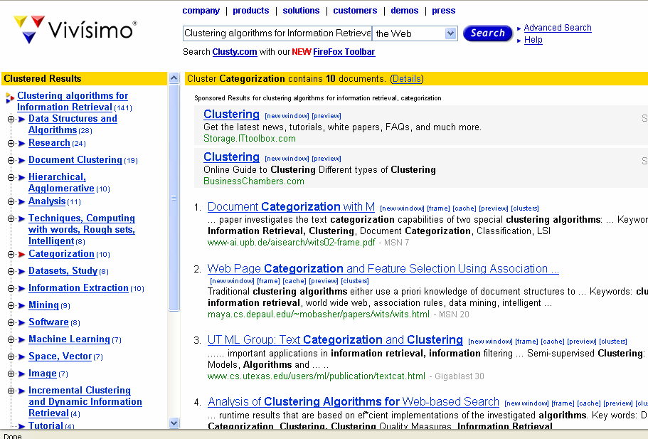 Classification Methods (II) Supervised learning of document-label assignment function Many new systems rely on machine learning (Autonomy, Kana, MSN, Verity, Enkata, ) k-nearest Neighbors (simple,