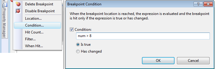 breakpoint γίνεται πατϊντασ αριςτερά από τθν γραμμι κϊδικα που κζλουμε ςτο ςθμείο που φαίνεται με τον κόκκινο κφκλο ςτθν εικόνα 15 (ζχουμε διορκϊςει το i=2).