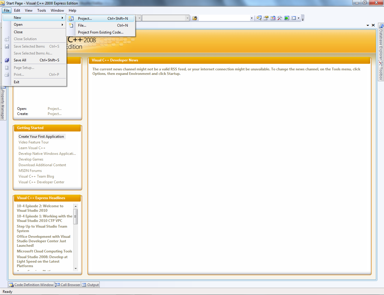 Visual C++ 2008 Express Οδθγόσ χριςθσ Ειςαγωγι Ο οδθγόσ αυτόσ απευκφνεται ςε αρχάριουσ ςτον προγραμματιςμό, κακϊσ επίςθσ και ςε όςουσ προγραμματίηουν ςε κάποιον άλλο editor ι IDE (Integrated