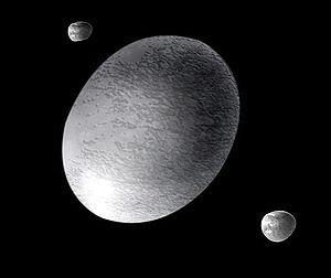 Χαουμέια Η Χαουμέια είναι ένας πλανήτης νάνος που βρίσκεται στην Ζώνη του Κάιπερ και έχει μάζα το ένα τρίτο αυτής τουπλούτωνα. Έχει δυο φεγγάρια, υψηλό αλβέδο, περίπου 0.