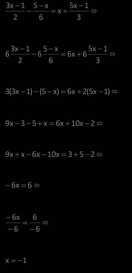 παράδειγμα Να λυθεί η εξίσωση: 3x 1 5 x 5x 1 = x +.