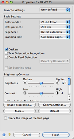 Use advanced settings dialog box (Χρήση του πλαισίου διαλόγου προηγμένων ρυθμίσεων) Διαμορφώστε ρυθμίσεις του σαρωτή εκτός των βασικών στοιχείων στο πλαίσιο διαλόγου προηγμένων ρυθμίσεων.