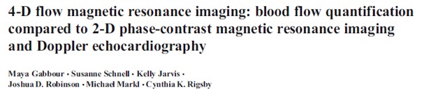 Απεικονιστικές Μέθοδοι Pediatric Radiology, December 2014 CMR µελέτη Σκοπός: Να συγκριθεί το 4-D flow MRI 2-D contrast MRI για την ποσοτική