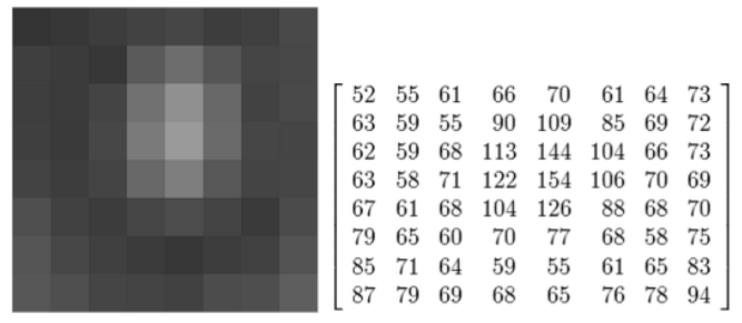 1.4 Εικόνα αποχρώσεων του γκρι (Grayscale) Σε πολλές περιπτώσεις, για την απλότητα των πράξεων σε προγράμματα λογισμικού, η εικόνα μετατρέπεται σε grayscale, δηλαδή μια ενσωμάτωση των τριών πινάκων