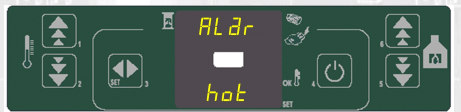 Slika 26 9.4.4. Alarm komore: ovaj alarm se pojavljuje kada je temperatura komore peći suviše visoka i tada se pojavljuje poruka "HOT TEMP ALAR".