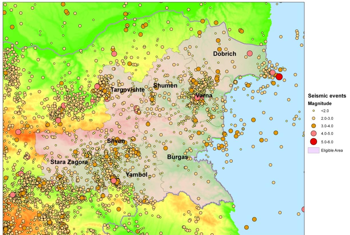 Αποτελέσματα Σεισμικής Επικινδυνότητας Επιλέξιμη Περιοχή