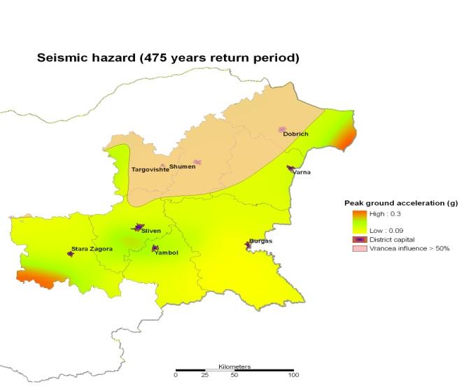 Αποτελέσματα Σεισμικής Επικινδυνότητας Επιλέξιμη Περιοχή :