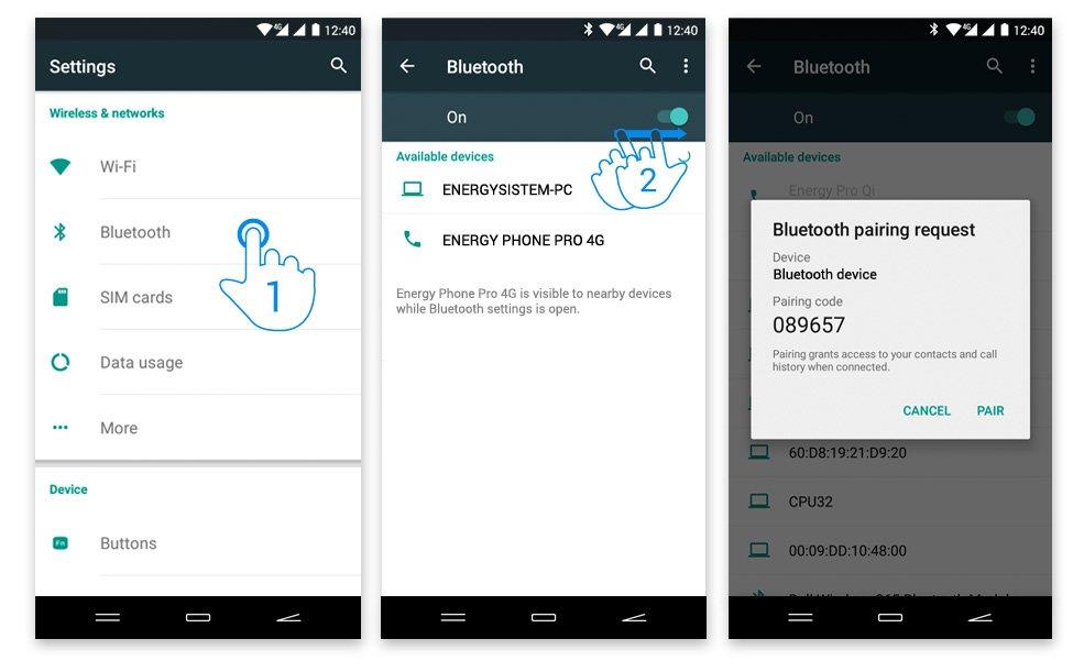 ΡΥΘΜΙΣΗ Bluetooth Το Energy Smartphone έχει ενσωματωμένο Bluetooth 4.0.