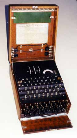 Σταθµοί Κρυπτογραφία 1930-40 Μηχανές Enigma Οι συνεχόµενοι 3 ρότορες Εικόνα από wikipedia Το βιβλίο κωδικών (wikipedia) Ηλεκτρο-µηχανικές συσκευές µε βιβλίο κωδικών