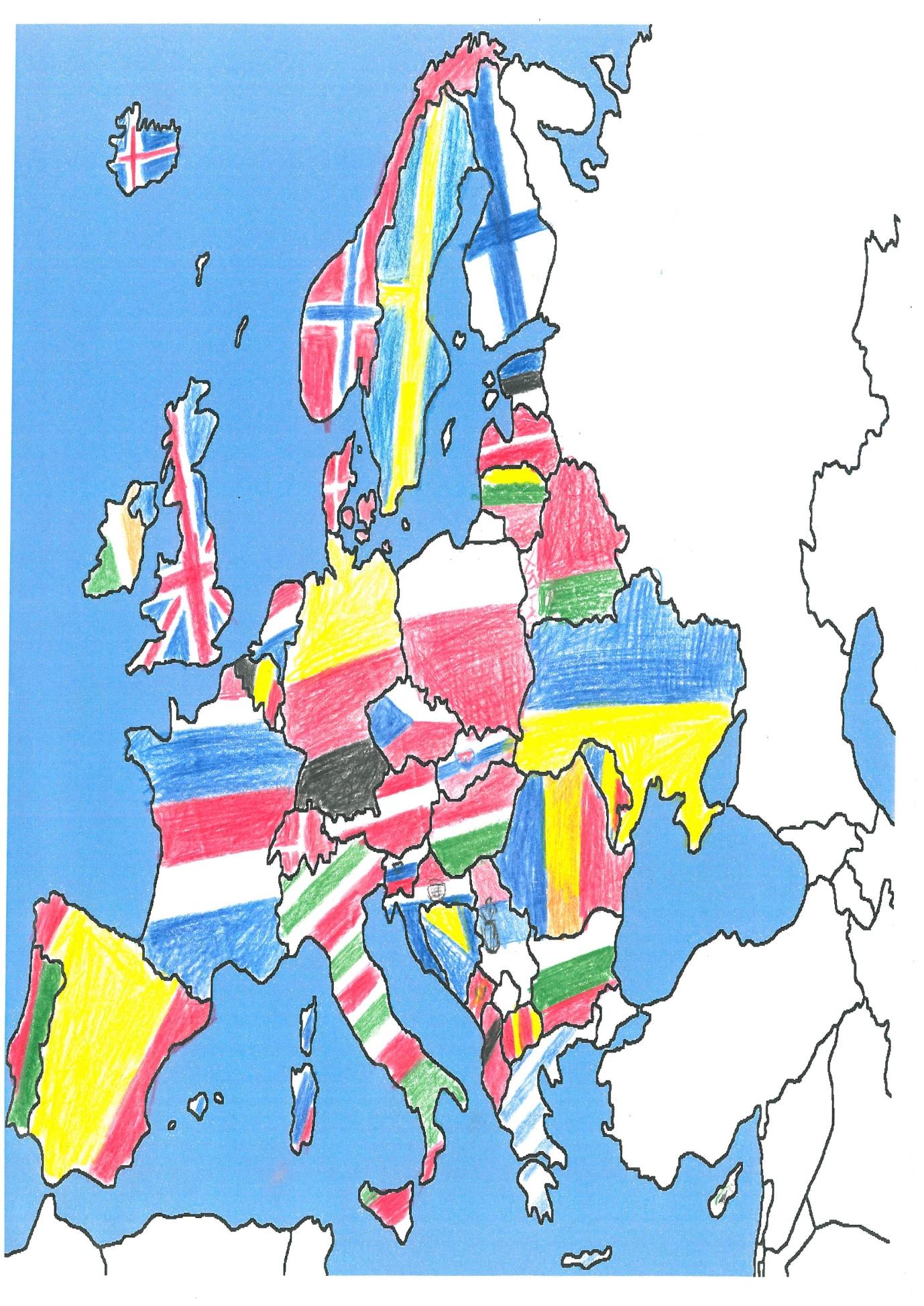 Τα παιδιά ζωγραφίζουν τον χάρτη της Ευρώπης