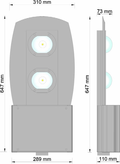 Διαστάσεις FS-STR-V F-STR-V Φωτιστικό LED δρόμου FH-STR-V Η σειρά φωτιστικών δρόμου LED F-STR-V προσφέρει αξιόπιστο και ιδιαίτερα αποδοτικό φωτισμό.