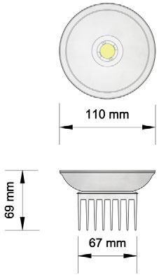 DL111-V Series Φωτιστικό LED αντικατάστασης AR111 Διαστάσεις Διαστάσεις DL111-L-V Διαστάσεις DL111-S-V Η σειρά φωτιστικών DL111-V σχεδιάστηκε ώστε να αντικαταστήσει τους λαμπτήρες AR111 και G12