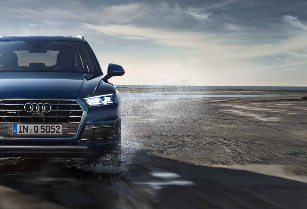 8 Το νέο Audi Q5 Δίνουν στο φως νέα μορφή: Οι προβολείς Audi Matrix LED. Το νέο Audi Q5 είναι ένα φωτεινό πρότυπο. Ήδη από μακριά εντυπωσιάζει με τους προαιρετικούς προβολείς Matrix LED της Audi.