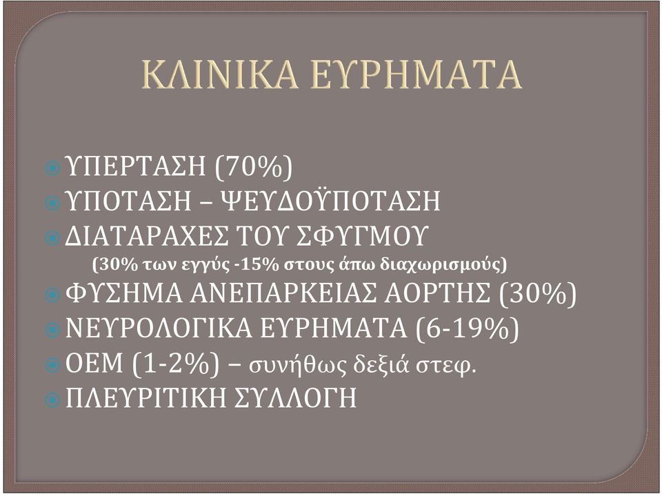 ΦΥΣΗΜΑ ΑΝΕΠΑΡΚΕΙΑΣ ΑΟΡΤΗΣ(30%) ΝΕΥΡΟΛΟΓΙΚΑ