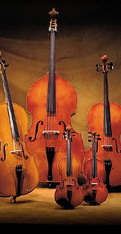 Η Οικογένεια Εγχόρδων της Ορχήστρας Η σημερινή οικογένεια ορχηστρικών εγχόρδων αποτελείται από τέσσερα όργανα : το βιολί, τη βιόλα, το τσέλο και