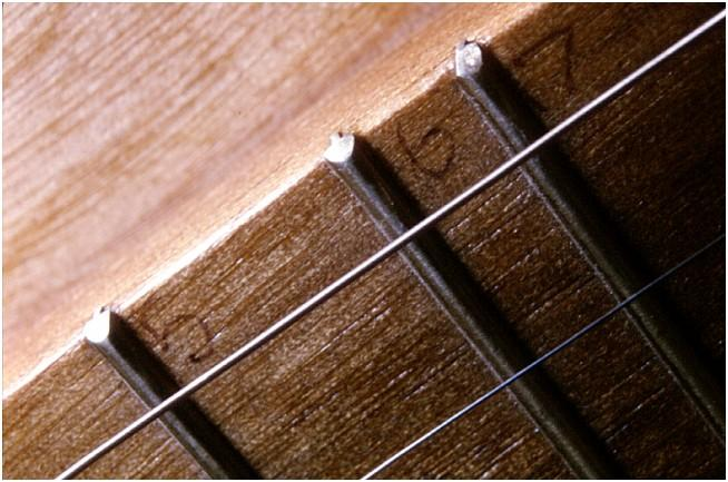 Ο αέρας εξέρχεται από το σώμα της κιθάρας διαμέσου μιας μεγάλης στρογγυλής οπής κάτω από τις χορδές (σε σύγκριση με τις f-holes του βιολιού).