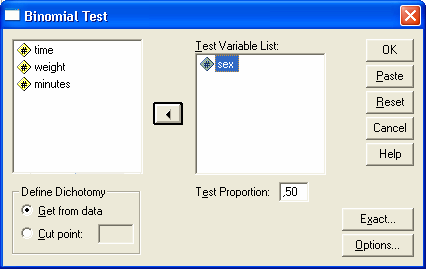 Άσκηση 7(Λύση) 4 Independent Samples Test WEIGHT Equal variances assumed Equal variances not assumed Levene's Test for Equality of Variances F Sig. t df Sig.