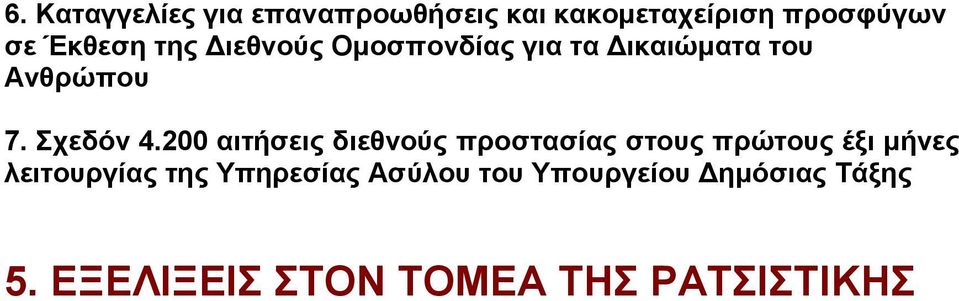 200 αιτήσεις διεθνούς προστασίας στους πρώτους έξι μήνες λειτουργίας της