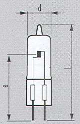 Halogénnové žiarovky s centrovanou päticou ŠPECIÁLNE ŽIAROVKY PRE ZDRAVOTNÍCTVO 55166 HLL5-X 5 30 650 PY16-1,25 9x30 150 1 55122 HLWS5 6 10 195 PY16-1,25 9x30 100 1 55125 HLWS5 6 10 150 PY16-1,25