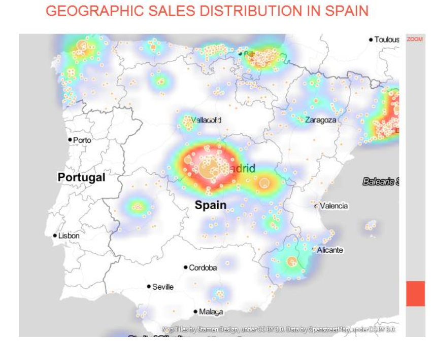 2.4.2 Χωρικά δεδομένα (Spatial Data) Χάρτες Θερμότητας (Heat Maps) Οι χάρτες θερμότητας είναι τρισδιάστατα γραφήματα περιοχής τα οποία χρησιμοποιούν το χρώμα και την φωτεινότητα για να υποδείξουν