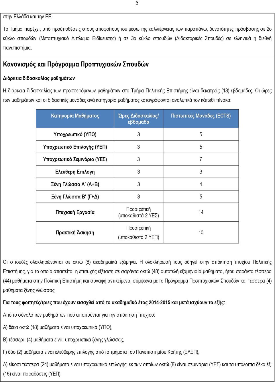 ιδακτορικές Σπουδές) σε ελληνικά ή διεθνή πανεπιστήµια.