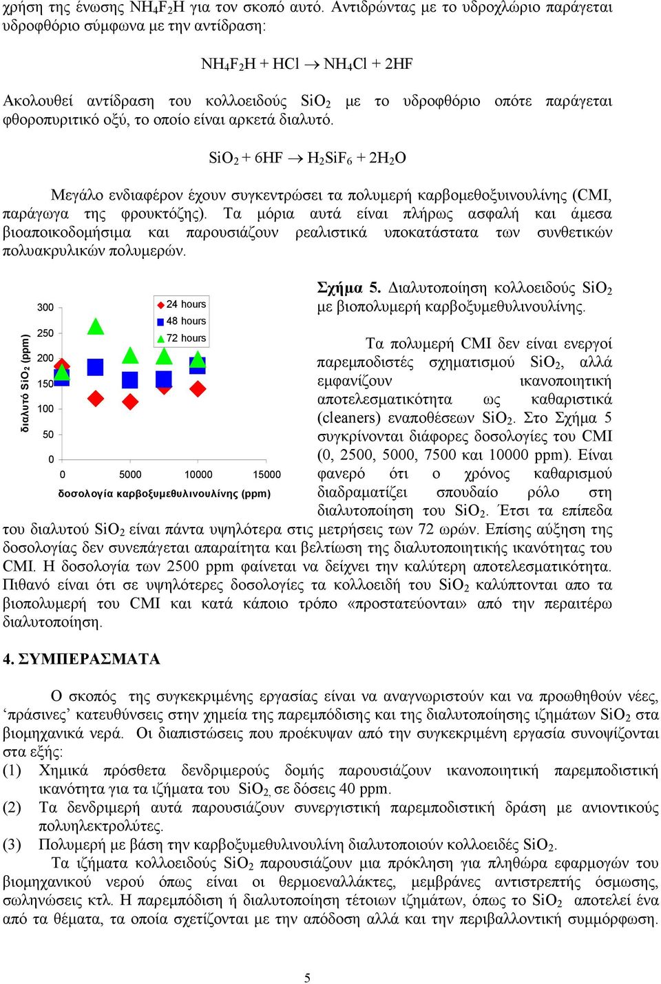 το οποίο είναι αρκετά διαλυτό. Si 2 + 6HF H 2 SiF 6 + 2H 2 Ο Μεγάλο ενδιαφέρον έχουν συγκεντρώσει τα πολυµερή καρβοµεθοξυινουλίνης (CMI, παράγωγα της φρουκτόζης).