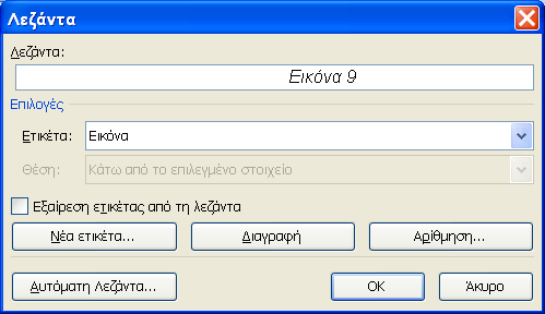 7. ΠΙΝΑΚΕΣ ΔΙΑΓΡΑΜΜΑΤΑ ΕΙΚΟΝΕΣ 7.1. Γενικά Όλοι οι πίνακες, τα διαγράμματα και οι εικόνες θα αριθμούνται με λεζάντες με αύξοντα αριθμό.