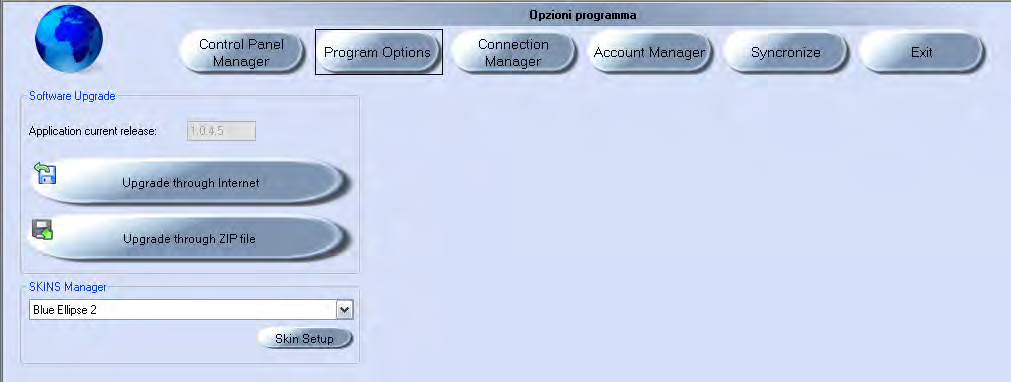 Στο περιβάλλον εργαςίασ του προγράμματοσ XWIN που φαίνεται ςτθν παρακάτω εικόνα, διακρίνουμε 6 επιλογζσ (πλικτρα). Control Panel Manager: ςε αυτό το μενοφ δίνεται θ δυνατότθτα διαχείριςθσ των Clients.