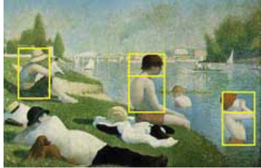 Στον πίνακα «Οι Λουόμενοι» του Georges-Pierre Seurat