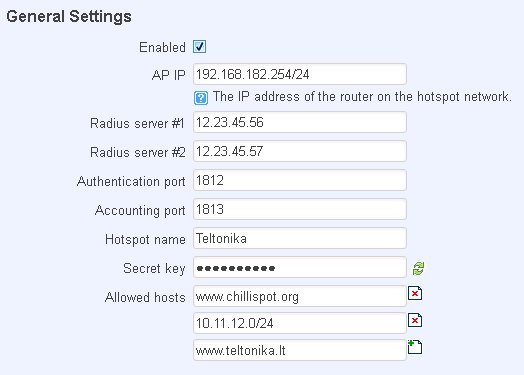 Όνομα πεδίου Περιγραφή 1. Enable Επιτρέπει την τρέχουσα διαμόρφωση DDNS 2. Status Timestamp (χρονοσφραγίδα) του τελευταίου ελέγχου ή ενημέρωσης IP. 3.