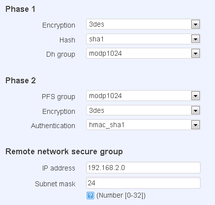 Όνομα πεδίου Περιγραφή 1. Enable IPsec Τσεκάρετε το πλαίσιο για να ενεργοποιήσετε το IPSec. 2. IPsec key Επιλέξτε Manual ή Automatic ανταλλαγή κλειδιών exchange mode 3.