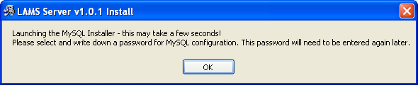 Τρέχοντας τον MySql installer Παρακαλώ επιλέξτε και σημειώστε την επιλογή σας για τον κωδικό πρόσβασης για το MySql.