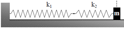 στην οποία τα δύο ελατήρια έχουν σταθερές Κ 1 =60N/m και Κ =30N/m.
