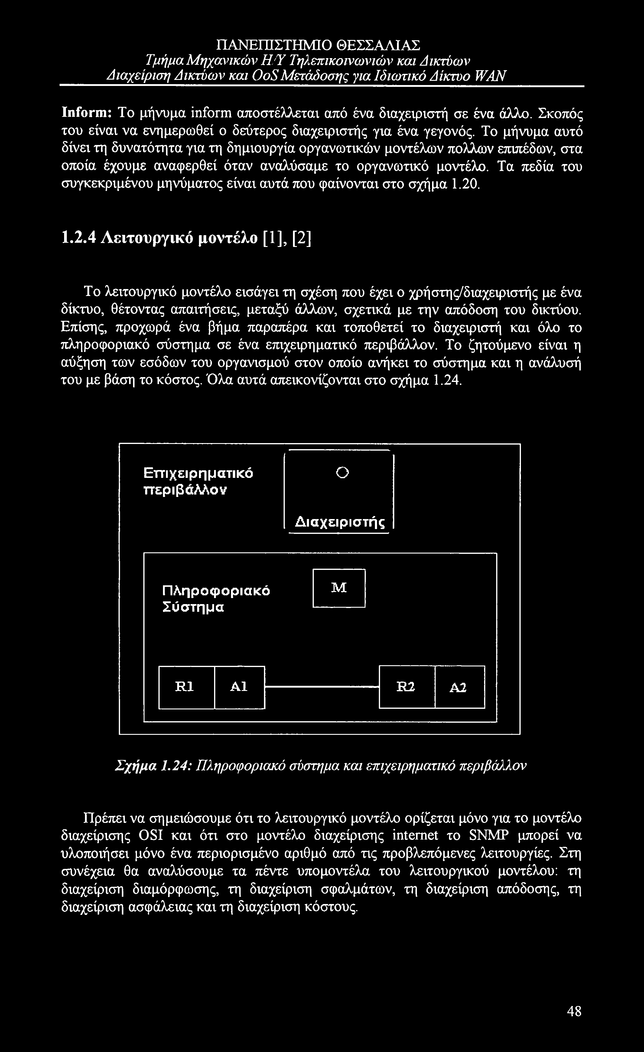 Τμήμα Μηχανικών ΗΎ Τηλεπικοινωνιών και Δικτύων Inform: Το μήνυμα inform αποστέλλεται από ένα διαχειριστή σε ένα άλλο. Σκοπός του είναι να ενημερωθεί ο δεύτερος διαχειριστής για ένα γεγονός.