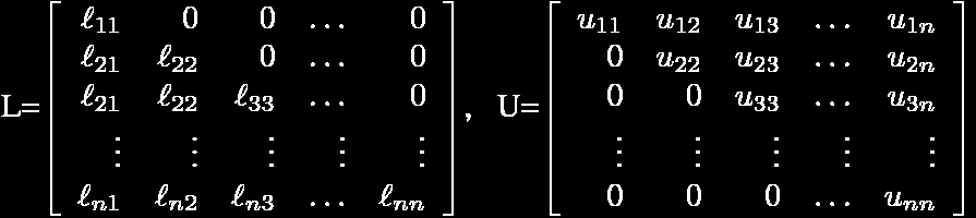 Εισαγωγή Μέθοδος τριγωνοποίσης ή LU decomposition method Σε αυτή την μέθοδο ο πίνακας Α, των συντελεστών