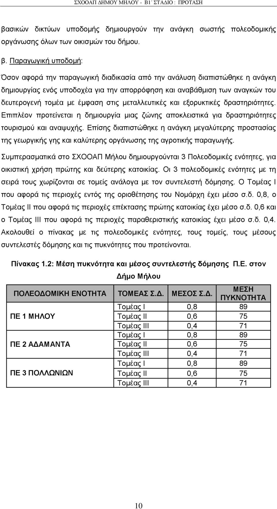 ζηηο κεηαιιεπηηθέο θαη εμνξπθηηθέο δξαζηεξηφηεηεο. Δπηπιένλ πξνηείλεηαη ε δεκηνπξγία κηαο δψλεο απνθιεηζηηθά γηα δξαζηεξηφηεηεο ηνπξηζκνχ θαη αλαςπρήο.