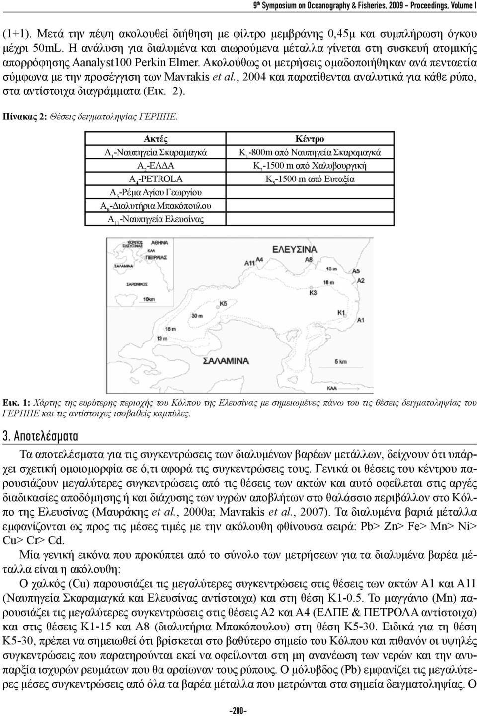 Ακολούθως οι μετρήσεις ομαδοποιήθηκαν ανά πενταετία σύμφωνα με την προσέγγιση των Mavrakis et al., 2004 και παρατίθενται αναλυτικά για κάθε ρύπο, στα αντίστοιχα διαγράμματα (Εικ. 2).