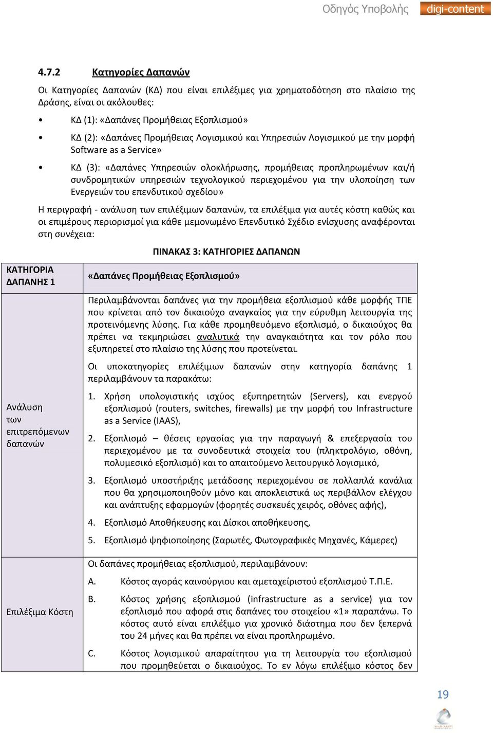 Λογιςμικοφ και Υπθρεςιϊν Λογιςμικοφ με τθν μορφι Software as a Service» ΚΔ (3): «Δαπάνεσ Υπθρεςιϊν ολοκλιρωςθσ, προμικειασ προπλθρωμζνων και/ι ςυνδρομθτικϊν υπθρεςιϊν τεχνολογικοφ περιεχομζνου για