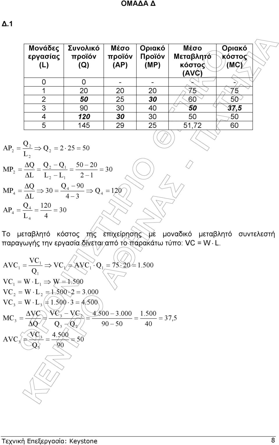 75 50 5 30 60 50 3 90 30 0 50 37,5 10 30 30 50 50 5 15 9 5 51,7 60 5 50 L 1 50 0 M L L L 1 1 90 M 30 L 3 10 30 L 30 10 Το µεταβλητό κόστος της