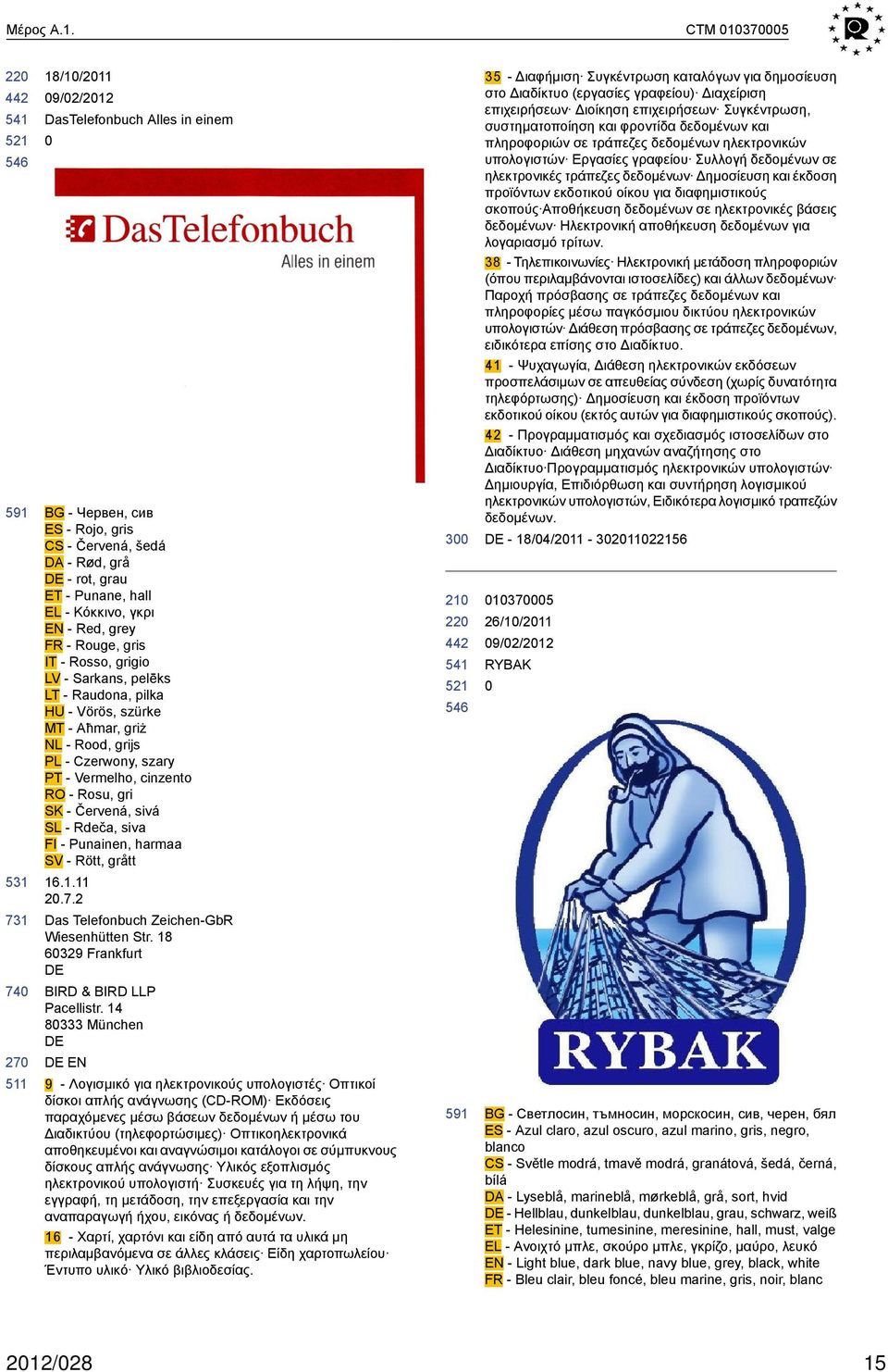 IT - Rosso, grigio LV - Sarkans, pelēks LT - Raudona, pilka HU - Vörös, szürke MT - Aħmar, griż NL - Rood, grijs PL - Czerwony, szary PT - Vermelho, cinzento RO - Rosu, gri SK - Červená, sivá SL -