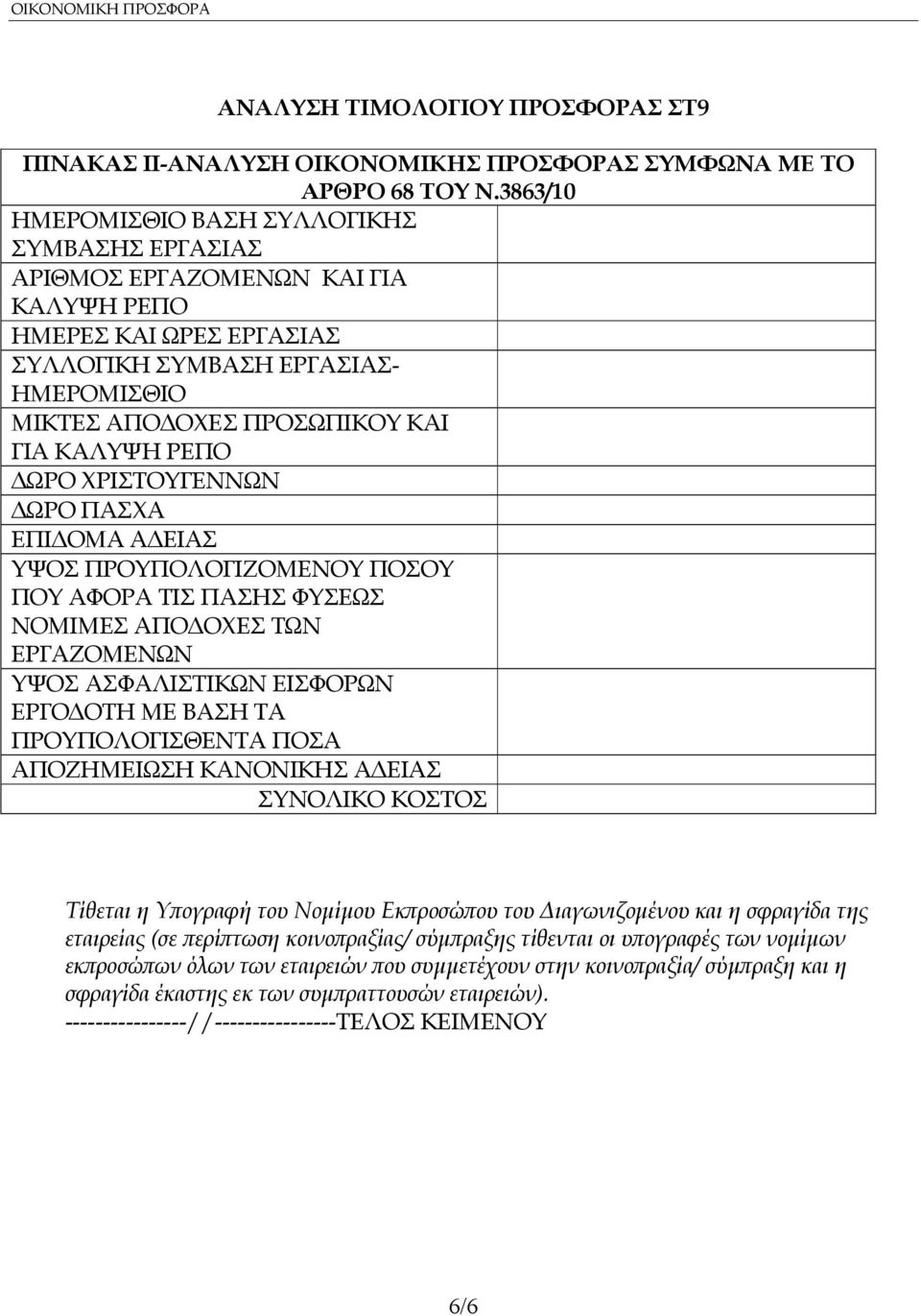 ΚΑΛΥΨΗ ΡΕΠΟ ΩΡΟ ΧΡΙΣΤΟΥΓΕΝΝΩΝ ΩΡΟ ΠΑΣΧΑ ΕΠΙ ΟΜΑ Α ΕΙΑΣ ΥΨΟΣ ΠΡΟΥΠΟΛΟΓΙΖΟΜΕΝΟΥ ΠΟΣΟΥ ΠΟΥ ΑΦΟΡΑ ΤΙΣ ΠΑΣΗΣ ΦΥΣΕΩΣ ΝΟΜΙΜΕΣ ΑΠΟ ΟΧΕΣ ΤΩΝ ΕΡΓΑΖΟΜΕΝΩΝ ΥΨΟΣ ΑΣΦΑΛΙΣΤΙΚΩΝ ΕΙΣΦΟΡΩΝ ΕΡΓΟ ΟΤΗ ΜΕ ΒΑΣΗ ΤΑ