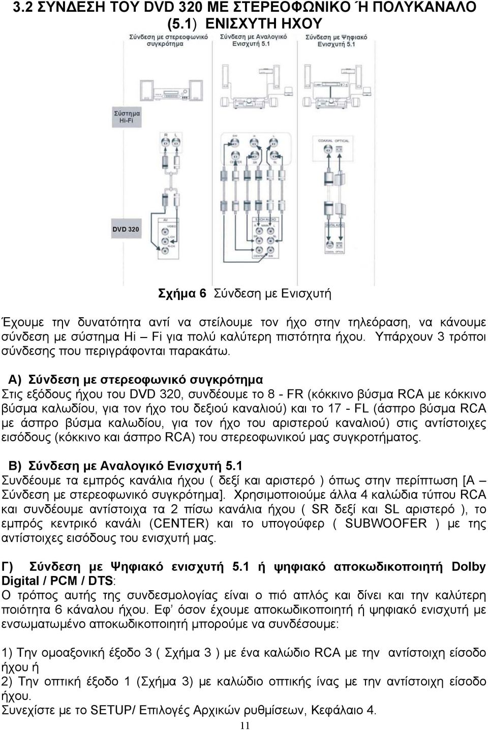 Υπάρχουν 3 τρόποι σύνδεσης που περιγράφονται παρακάτω.