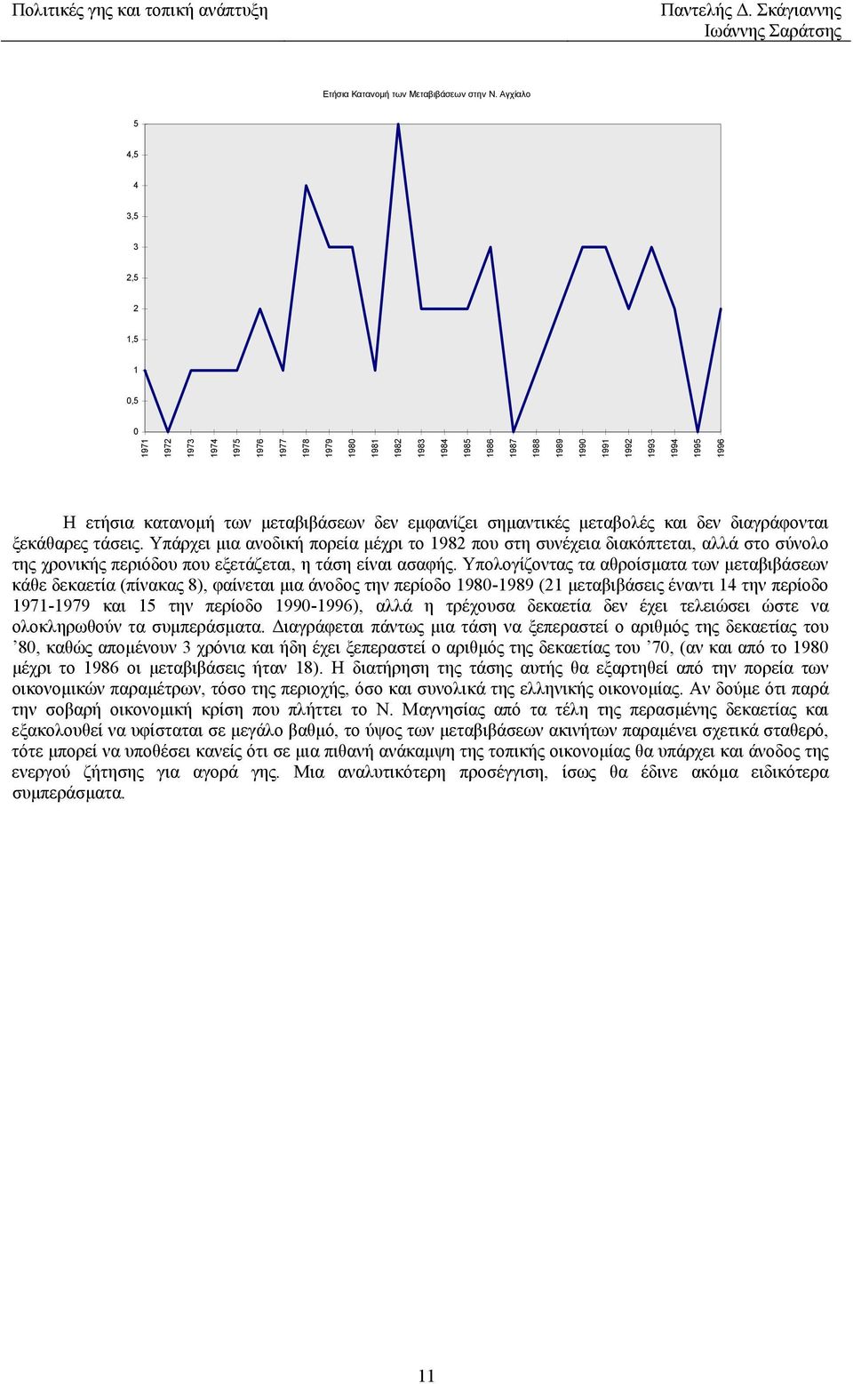 µεταβιβάσεων δεν εµφανίζει σηµαντικές µεταβολές και δεν διαγράφονται ξεκάθαρες τάσεις.