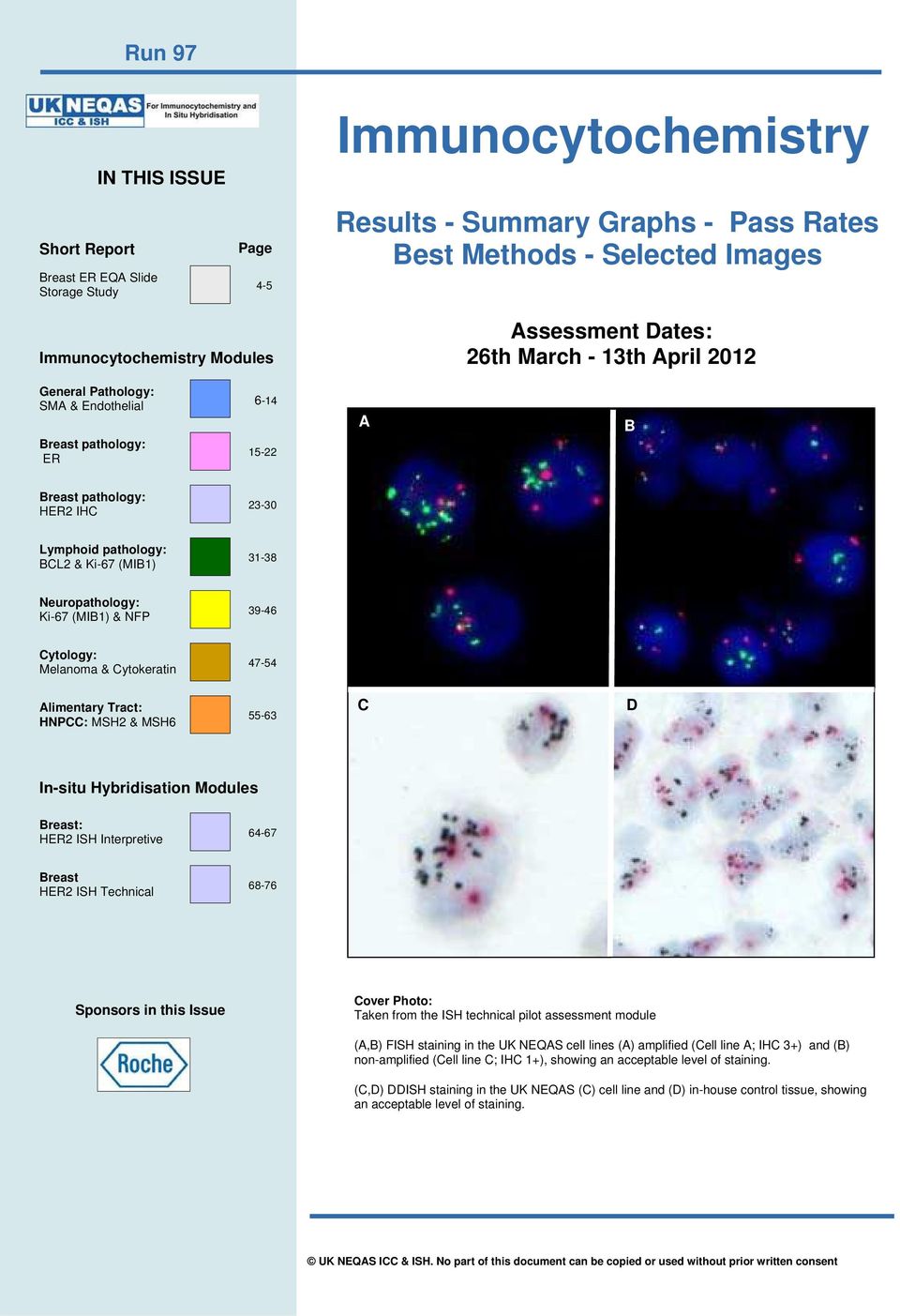 Neuropathology: Ki-67 (MIB1) & NFP 39-46 Cytology: Melanoma & Cytokeratin 47-54 Alimentary Tract: HNPCC: MSH2 & MSH6 55-63 C D In-situ Hybridisation Modules Breast: HER2 ISH Interpretive 64-67 Breast