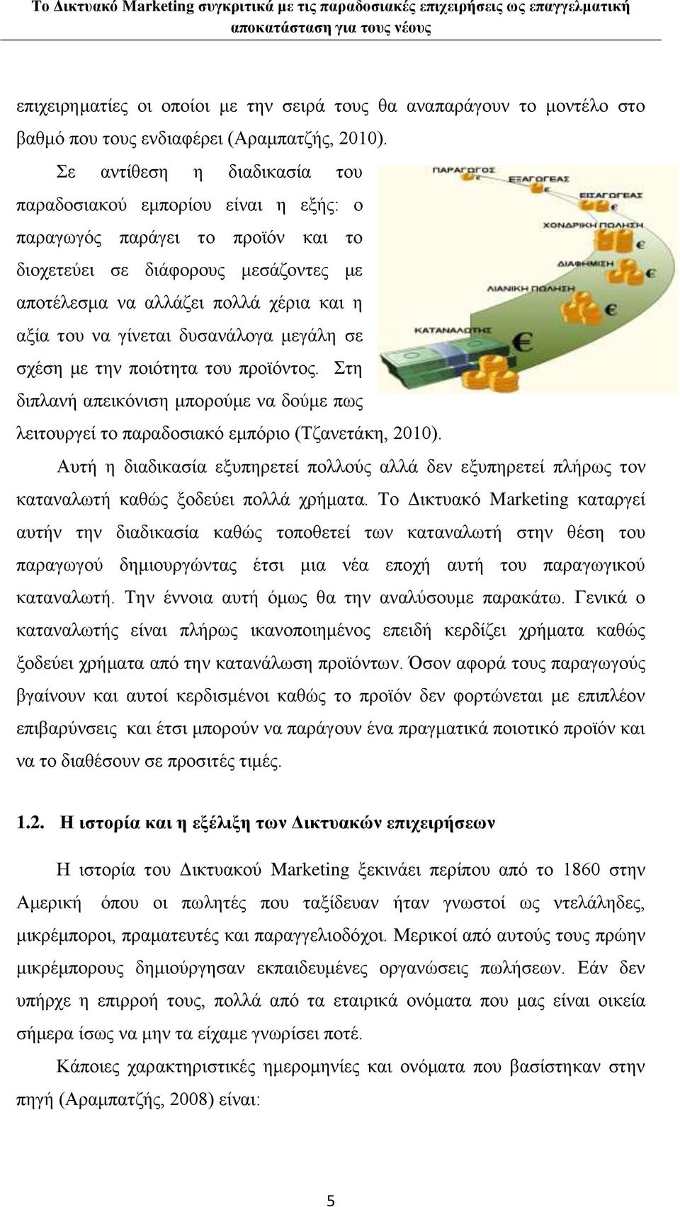 δυσανάλογα μεγάλη σε σχέση με την ποιότητα του προϊόντος. Στη διπλανή απεικόνιση μπορούμε να δούμε πως λειτουργεί το παραδοσιακό εμπόριο (Τζανετάκη, 2010).