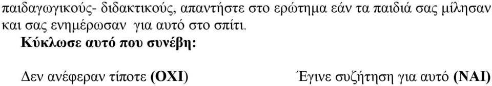 ελεκέξσζαλ γηα απηφ ζην ζπίηη.