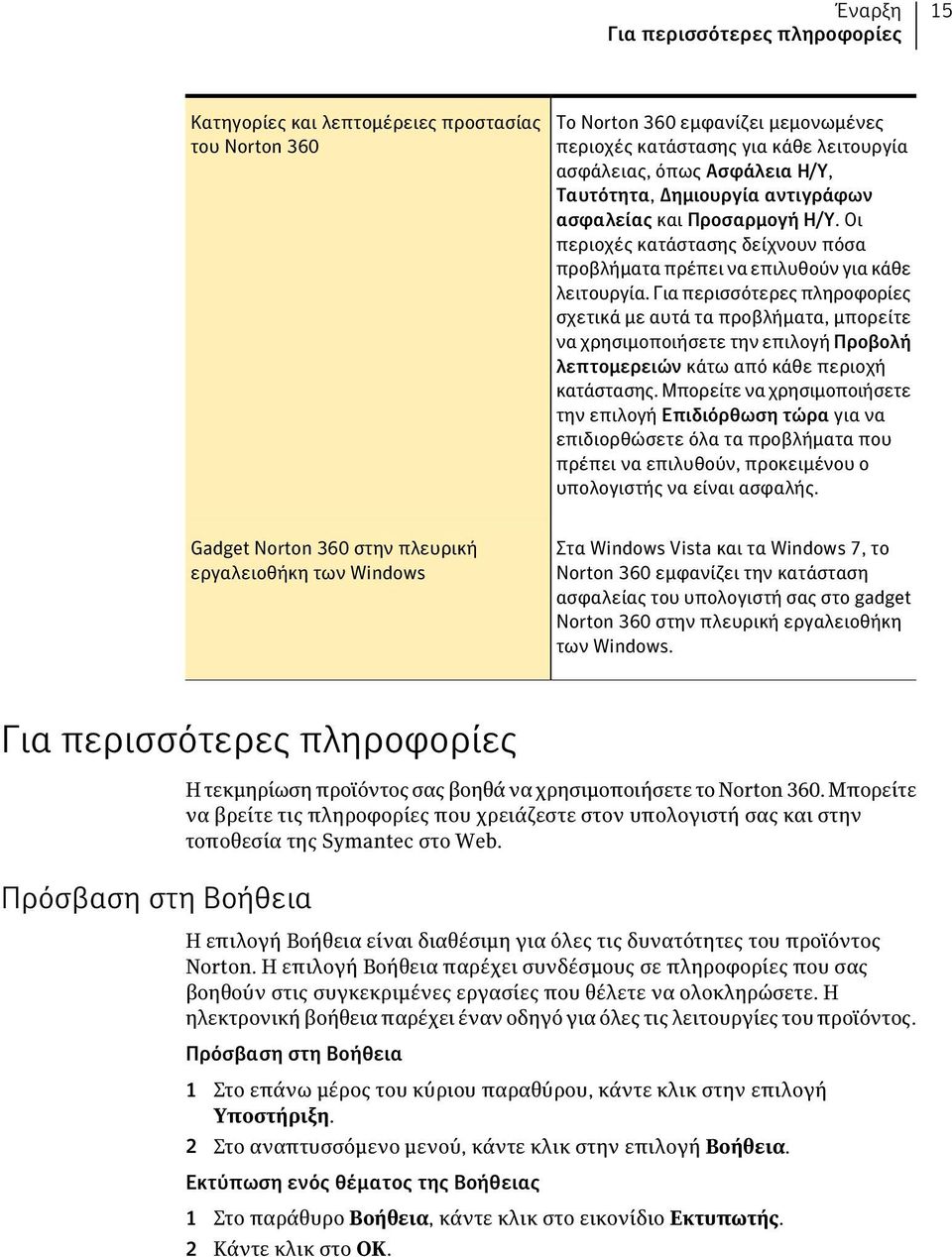 Για περισσότερες πληροφορίες σχετικά με αυτά τα προβλήματα, μπορείτε να χρησιμοποιήσετε την επιλογή Προβολή λεπτομερειών κάτω από κάθε περιοχή κατάστασης.