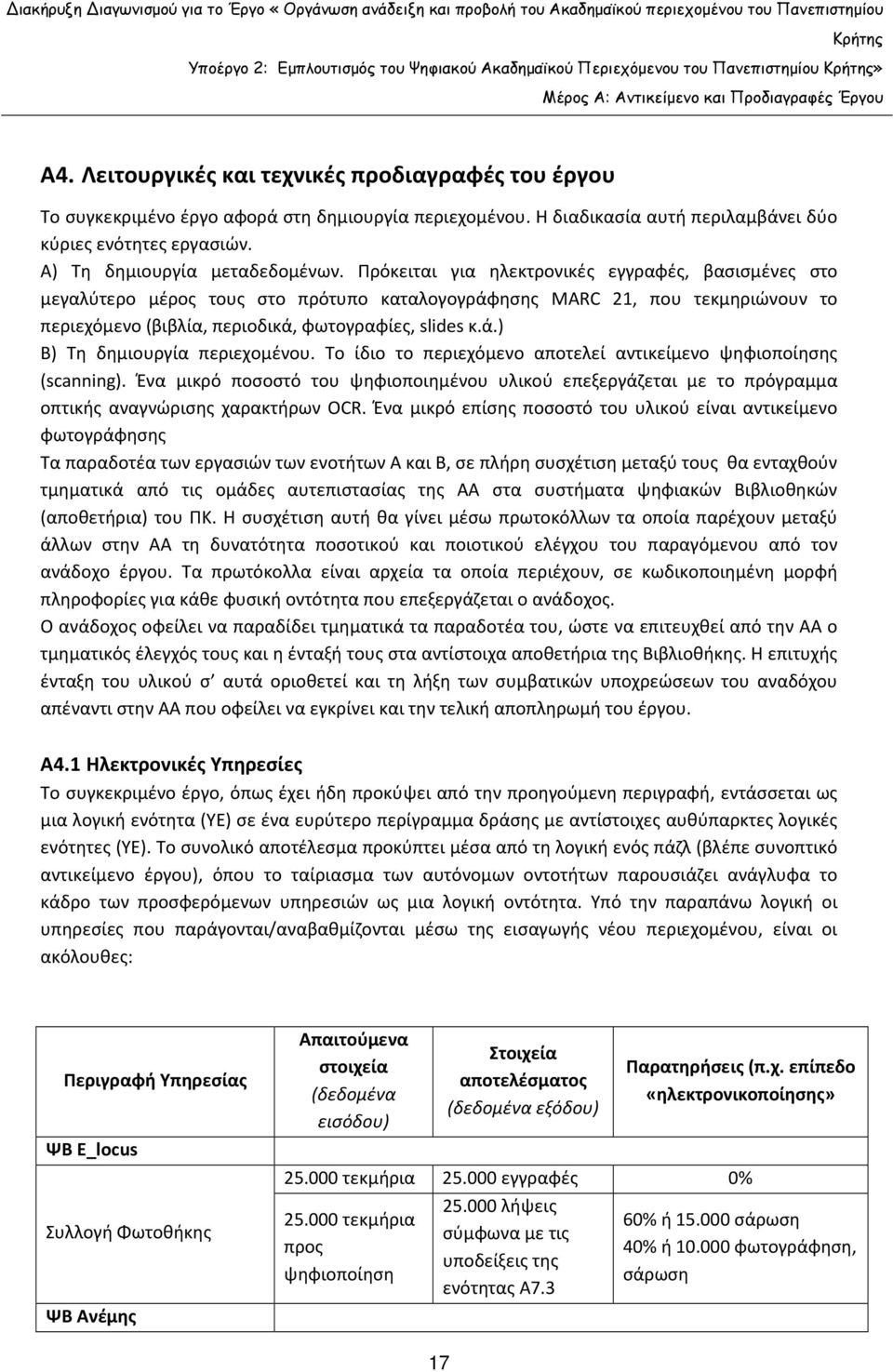 Πρόκειται για ηλεκτρονικές εγγραφές, βασισμένες στο μεγαλύτερο μέρος τους στο πρότυπο καταλογογράφησης MARC 21, που τεκμηριώνουν το περιεχόμενο (βιβλία, περιοδικά, φωτογραφίες, slides κ.ά.) Β) Τη δημιουργία περιεχομένου.