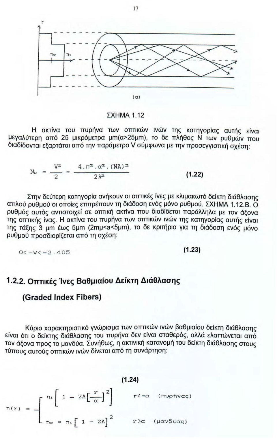 την προσεγγ ι σ τι κή σχέση : V 2 4. π 2.α 2 (ΝΆ) 2 Ν.., = = - ------ 2 2 i\ 2 (1.