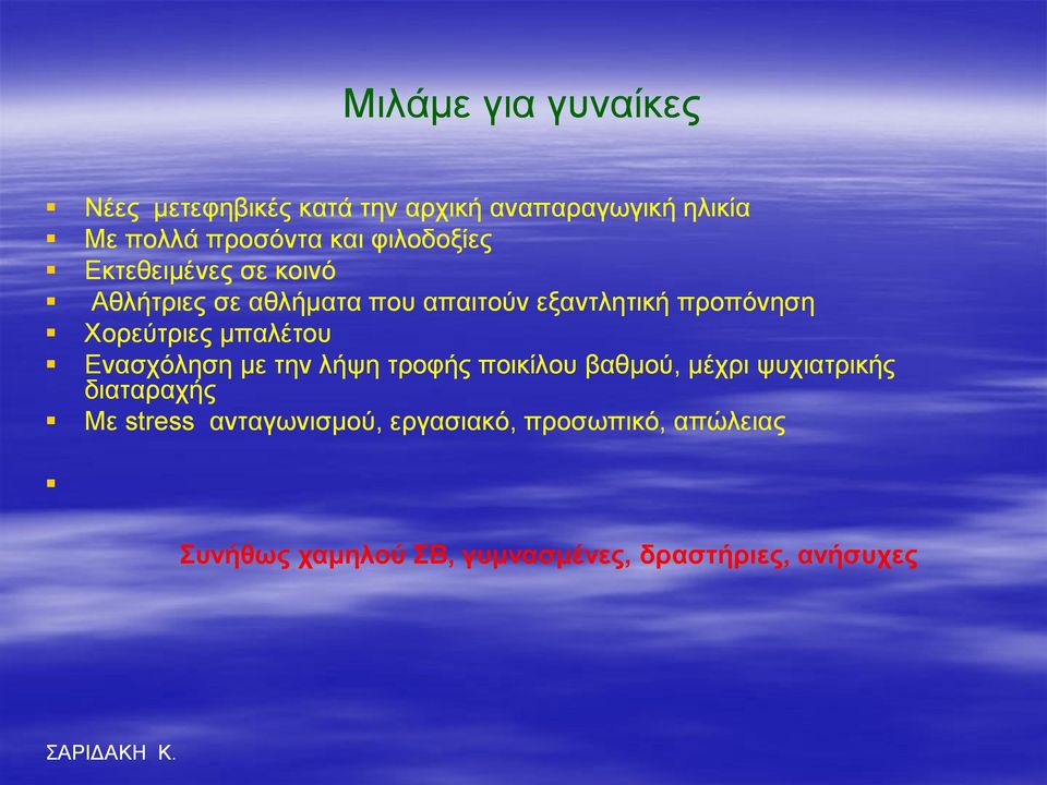 Υνξεύηξηεο κπαιέηνπ Δλαζρόιεζε κε ηελ ιήςε ηξνθήο πνηθίινπ βαζκνύ, κέρξη ςπρηαηξηθήο δηαηαξαρήο